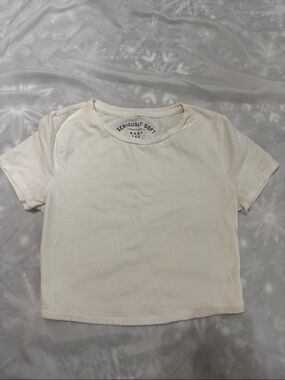 Plain White Cropped Baby Tee